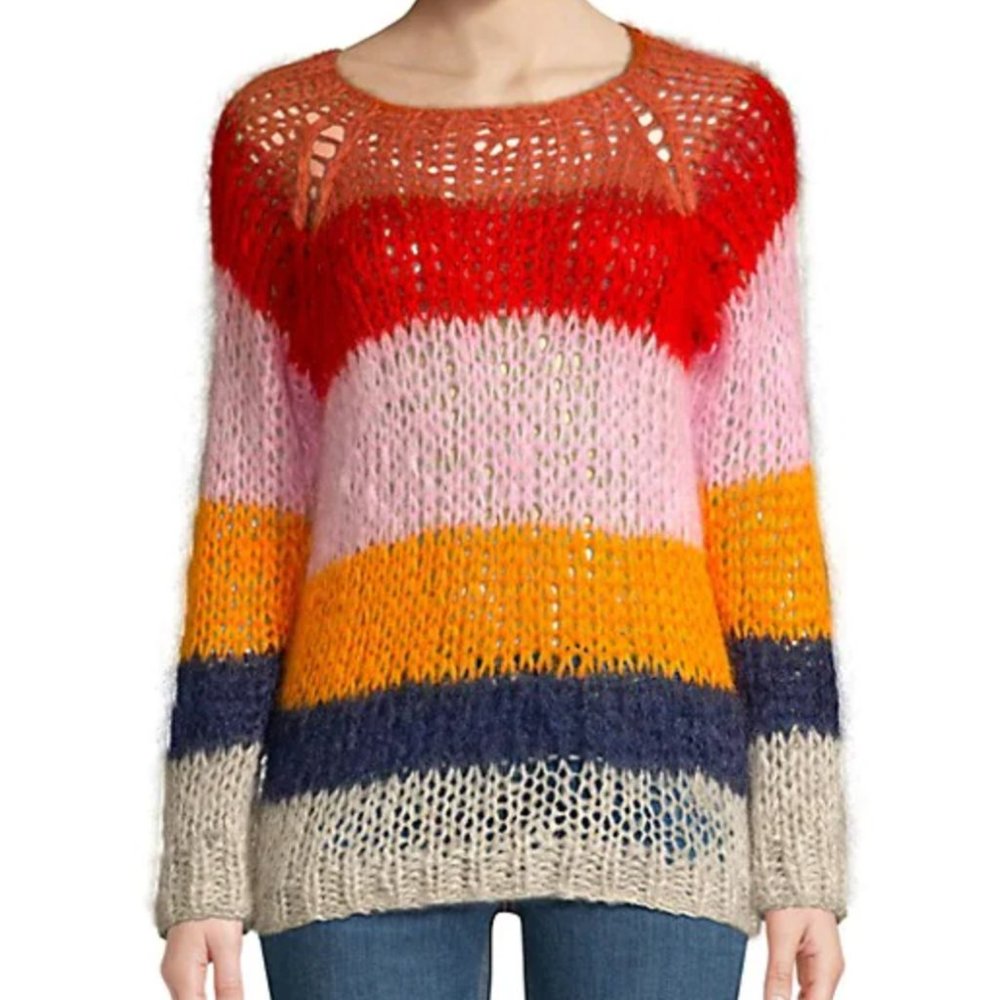 NWT Small Maiami Mohair Stripe Sweater. Orig. $435